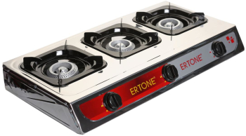 Aragaz plita 3 ochiuri inox GPL numai butelie aprindere electronica ertone 