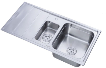 Chiuveta Freddo SN 9012D pentru blat 2 cuve cuva dreapta 97 X50 cm satin antifonic