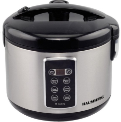 Oala electrica Hausberg HB-1310 Control digital Putere 700 W Capacitate 1.8 L Argintiu/Negru