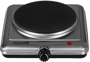Plita electrica Hausberg cu 1 arzator 1500 W termostat Inox 