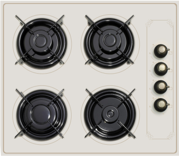 Plita Incorporabila Rustica Hausberg HB-570 4 arzatoare Gaz 60 cm culoare bej 