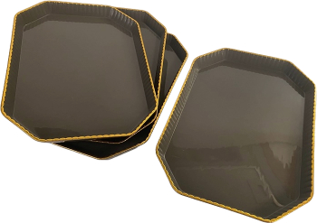 Set 4 platouri servire Dreptunghi Gri 20.5x14.8x1.7 cm 
