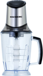 Tocator electric HAUSBERG HB-4508IN 500-700W 1 treapta de viteza 2 litri bol din plastic 8 cutite cu lame din otel inoxidabil argintiu