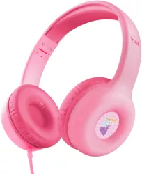 Casti audio Casti Trust Nouna cu fir kids roz 