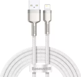 Cabluri periferice Cablu Baseus Cafule Lightning 2m alb 
