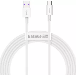 Cabluri periferice Cablu Baseus Superior Fastcharge 2m alb 