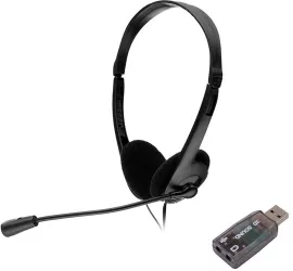 Casti audio Casti cu micr. Spacer cu fir negru 
