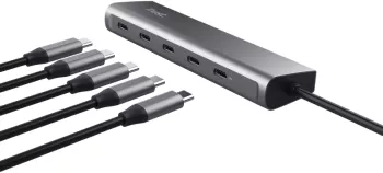 Hub-uri USB Hub Trust Halyx 5 x USB-C gri 