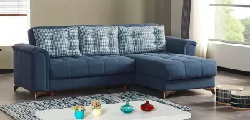 Coltar extensibila Elza 264 cm albastru 