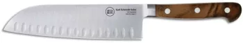 Cutit de legume santoku 18 cm inox HRC 58 maner lemn nuc Tessin Carl Schmidt Sohn 036744 