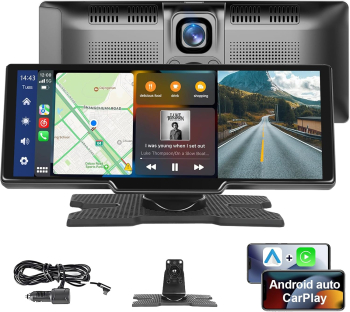 Navigatie auto Multimedia 9 3 inch cu camera de bord control prin Apple CarPlay si Android Auto cu touchscreen Bluetooth Transmitator 