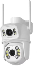 Camera de supraveghere 4K 8MP infrarosu interior/exterior rotire difuzor si microfon alarma senzor miscare rezistenta la apa Alb 