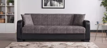 Canapea extensibila Sani Adel 230 x 80 x 104 cm Gri-Negru 