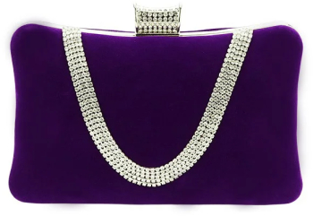 Geanta clutch violet din catifea 1007 01 