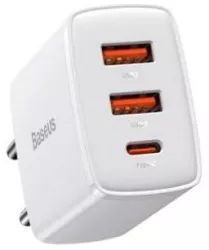 Incarcatoare telefoane Incarcator Baseus Compact QC 30W alb 