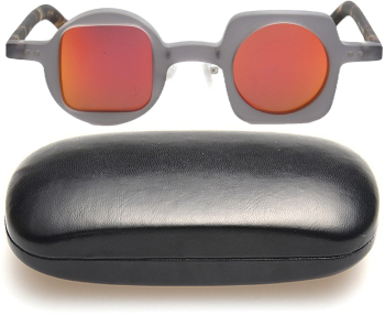 Ochelari soare retro cu toc polarizati portocaliu 35x29x145 