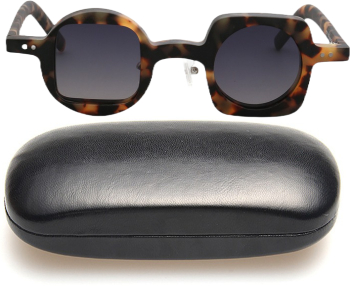 Ochelari soare retro cu toc polarizati violet 35x29x145 