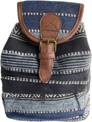 Rucsac dama material textil albastru 25cm x 25cm x 15cm