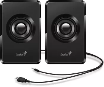 Sisteme audio Boxe Genius SP-U125 2.0 cu fir negru 