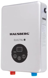Incalzitor instant fara rezervor Hausberg HB-0071 putere max 5500W 220v panoul frontal din sticla control digital Alb 