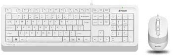 Kit mouse tastatura Kit A4Tech F1010 cu fir alb 