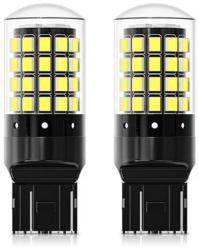 Set 2 becuri auto led T20 54 LED compatibile Duster Logan 2 Sandero 2 lumina alb-rece 6500k BZRSH 