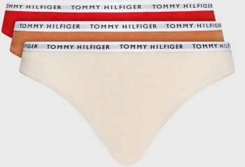 Set 3 chiloti tanga dama Tommy Hilfiger UW0UW04022 Multicolor 3XL INTL 