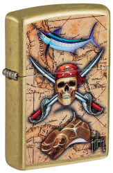 Bricheta Zippo 48966 Guy Harvey Pirates Treasure Map 