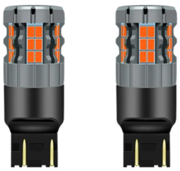 Set 2 Becuri LED BZRSH Canbus T20 50W W21W WY21W 7443 30 LED-uri Marsarier Pozitii Semnalizare Frana alb 6500K fara eroare 