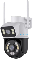 Camera de Supraveghere Video Dual Lens 4K REVOSE&trade 8MP 2560x1920 Aplicatie Dedicata Intelligent Tracking PTZ WIFI Lan AP hotspot