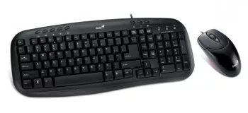 Kit mouse tastatura Kit Genius KM-200 cu fir negru 