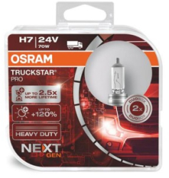Set 2 Becuri Camion 24V H7 70W Truckstar Pro +120 NextGen Osram 