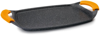 Tava grill Ibili-Basic aluminiu 36x23x3.2 cm negru/galben 