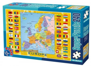 PUZZLE EDUCATIV - 240 PCS - HARTI - EUROPA - 78483 - 50663-02