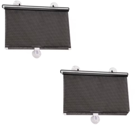 Set 2x Rulou retractabil cu ventuze tip parasolar pentru casa sau masina 45 x 125 cm BZRSH 