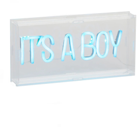 Caseta luminoasa Neon Childhome 30x15 cm Albastru 