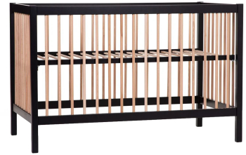 Patut Childhome Cot 97 Fag 60x120 cm Natural/Negru 