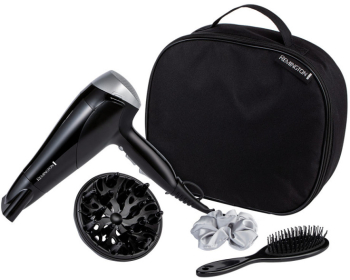 Set cadou uscator de par Remington D3171GP 2 viteze 3 setari de temperatura Cool shot Accesorii Negru 