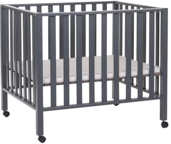 Tarc Childhome 94 cu roti 75x95 cm Lemn Antracit 
