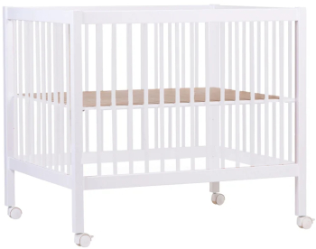 Tarc Childhome 97 cu roti 75x95 cm MDF Alb 