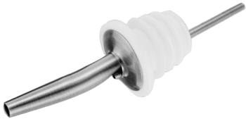 Dozator cu picurator pentru sticle cu bauturi otel inoxidabil si cauciuc 30 ml 11 4 cm alb/argintiu