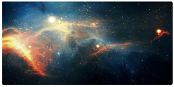Mousepad cu design cosmic 80 x 30 cauciuc anti alunecare multicolor 