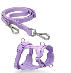 Set Ham cu Lesa 1.5m pentru caini Calitate Premium Material PVC Rezistent la apa si murdarie Circumferinta ajustabila gat 30 - 45 cm pi