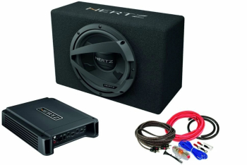 Pachet Subwoofer auto HERTZ DBX 25.3 + Amplificator Hertz HCP 2 + Kit de cabluri complet 