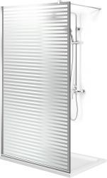 Paravan dus walk-in Aqua Roy ® full Inox model Moris incolor sticla clara 8mm securizata tratat anticalcar 70x195 cm 