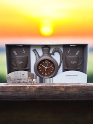 Ceas de perete maro model cafea 