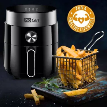 Friteuza cu aer cald airfryer 1200 w capacitate 2.5 l display digital led procart 