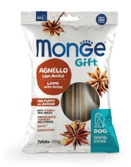 MONGE GIFT DENT PUP&JR MINI MIEL/ANASON 120 GR x 3 buc 