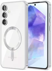 Husa pentru Samsung Galaxy A55 5G - Techsuit Luxury Crystal MagSafe - Silver 