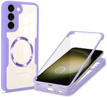 Husa pentru Samsung Galaxy S23 Plus + Folie - Techsuit ColorVerse 360 MagSafe Series - Purple 